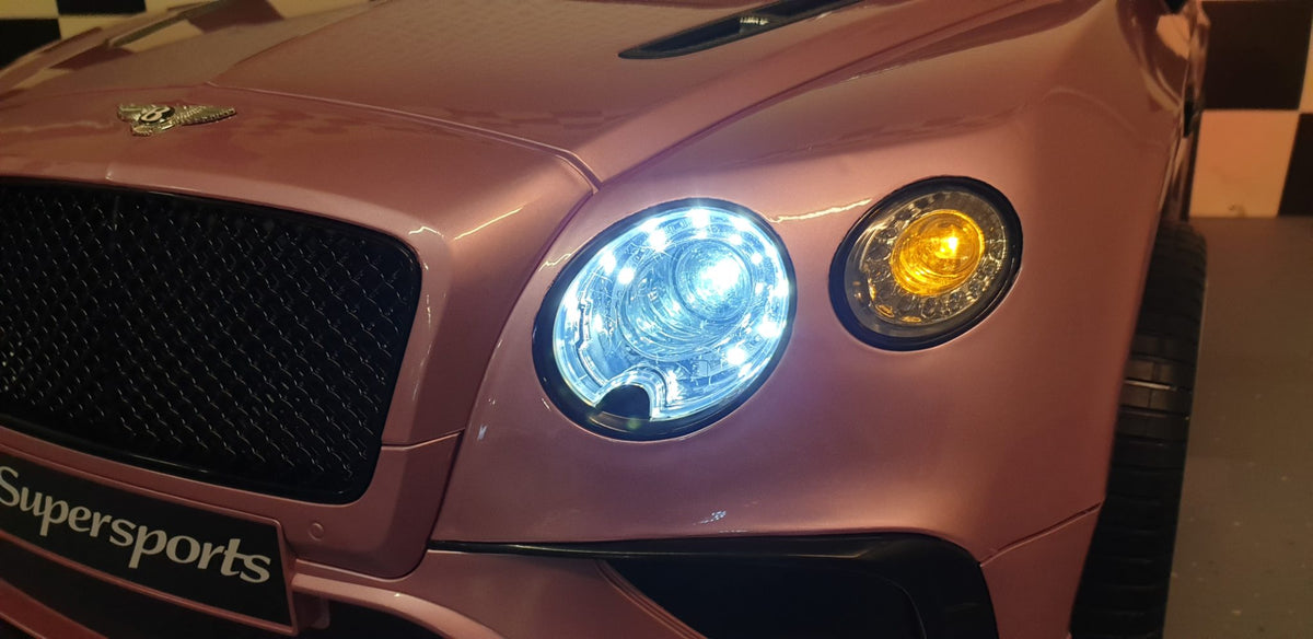 Bentley Continental Kids Ride-On – 12V Metallic Pink