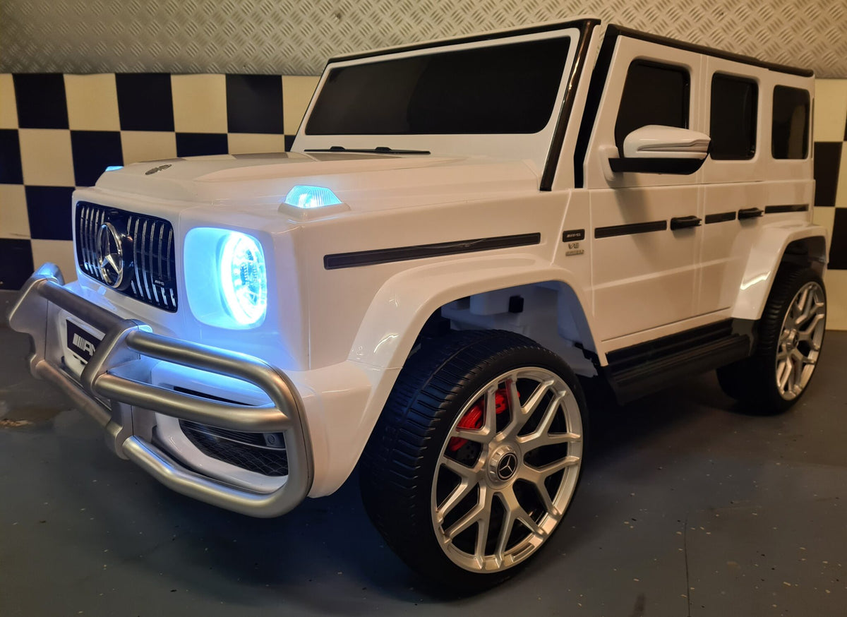 Mercedes G63 2-Seater Kids Ride-On – 24V White