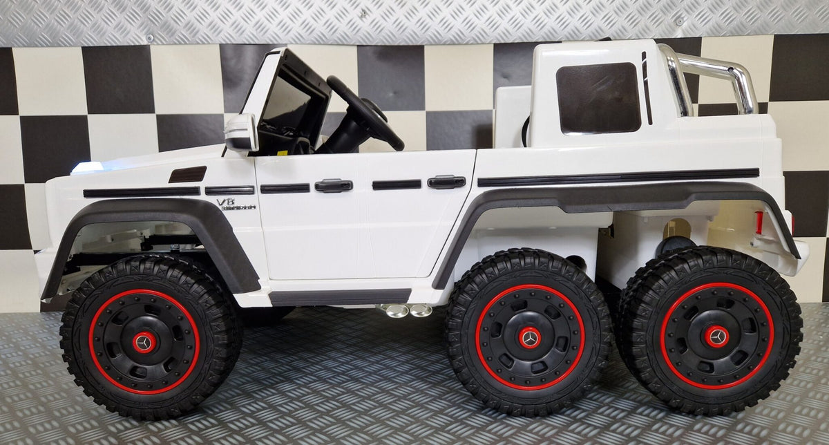 Mercedes G63 6x6 AMG Kids Ride-On – 12V White