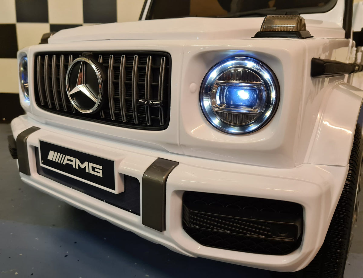 Mercedes G63 4x4 Kids Ride-On – 12V White