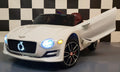 White Bentley EXP-inspired kids ride-on car, 12V, with remote control