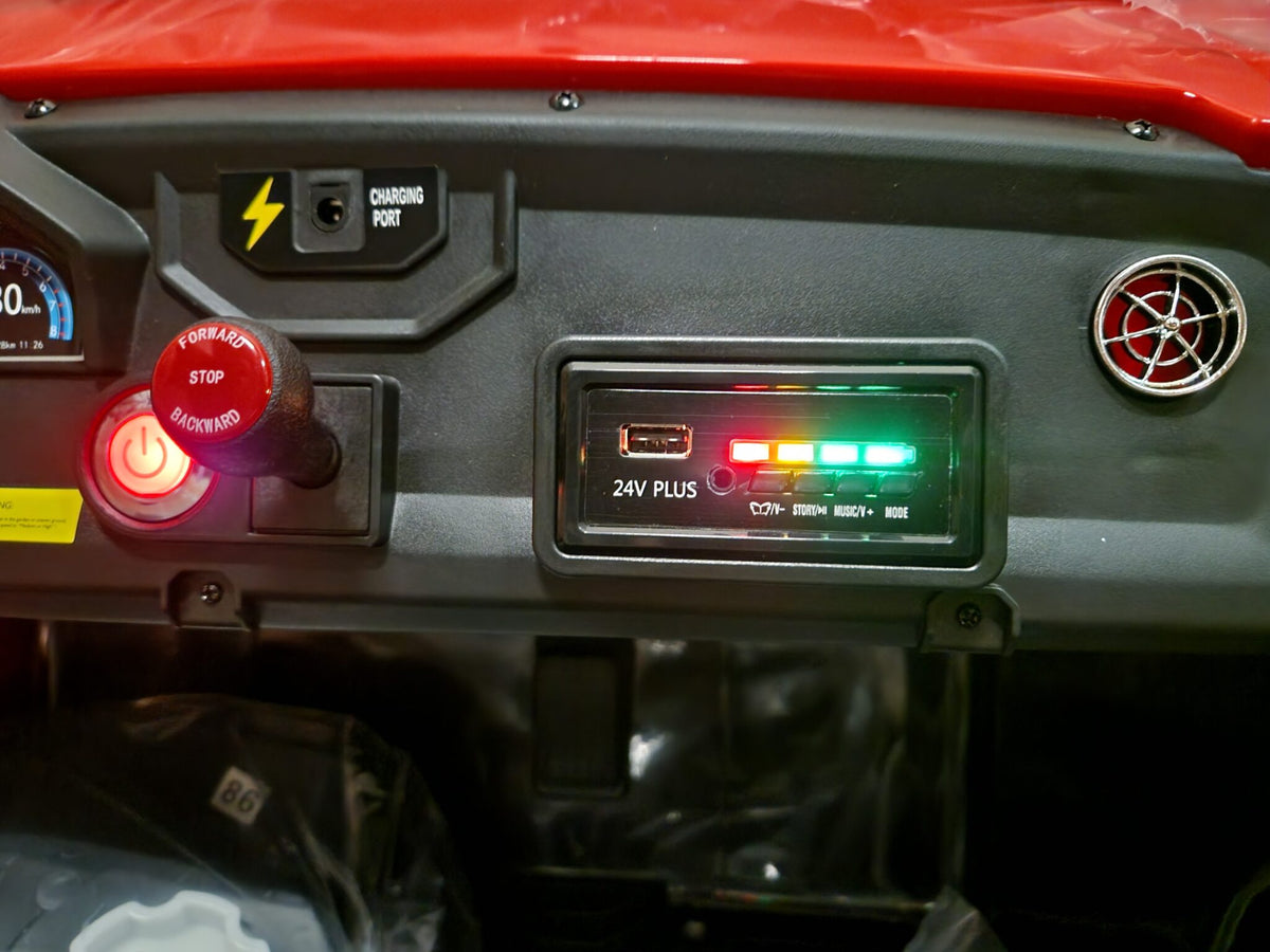 Power Buggy 2-Seater 4WD with Remote – 24V Red