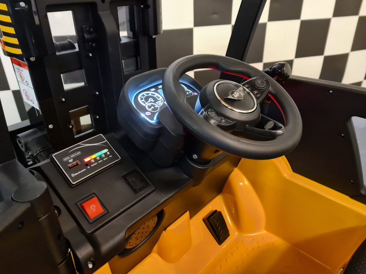 Kids Forklift with Remote Control – 12V Yellow