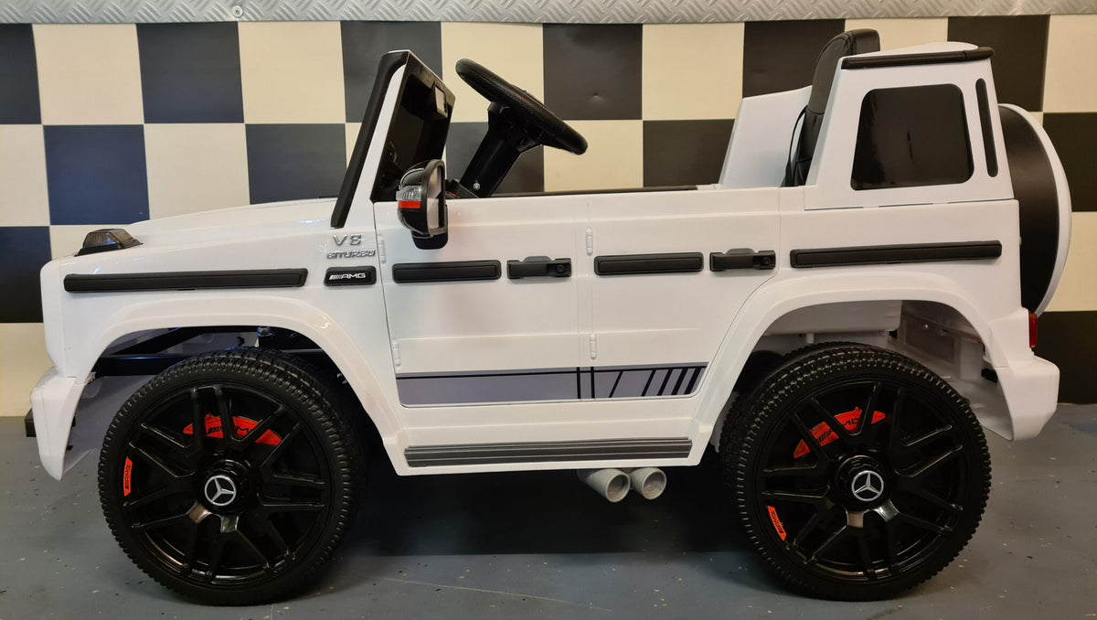 Mercedes G63 4x4 Kids Ride-On – 12V White