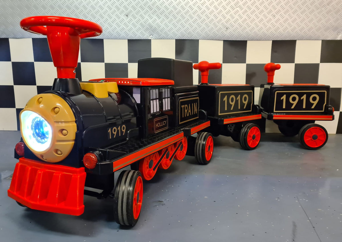 Kids Electric Train with 2 Trailers – 12V