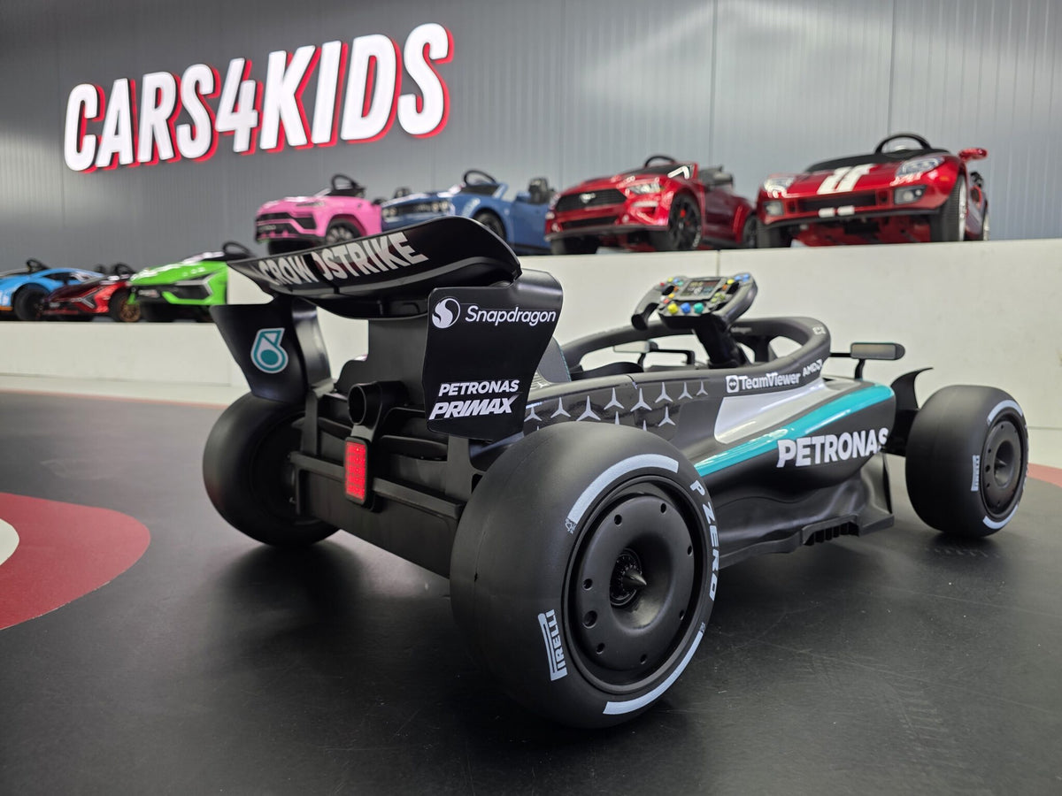 Additional view of the Mercedes Formula 1-inspired kids ride-on car