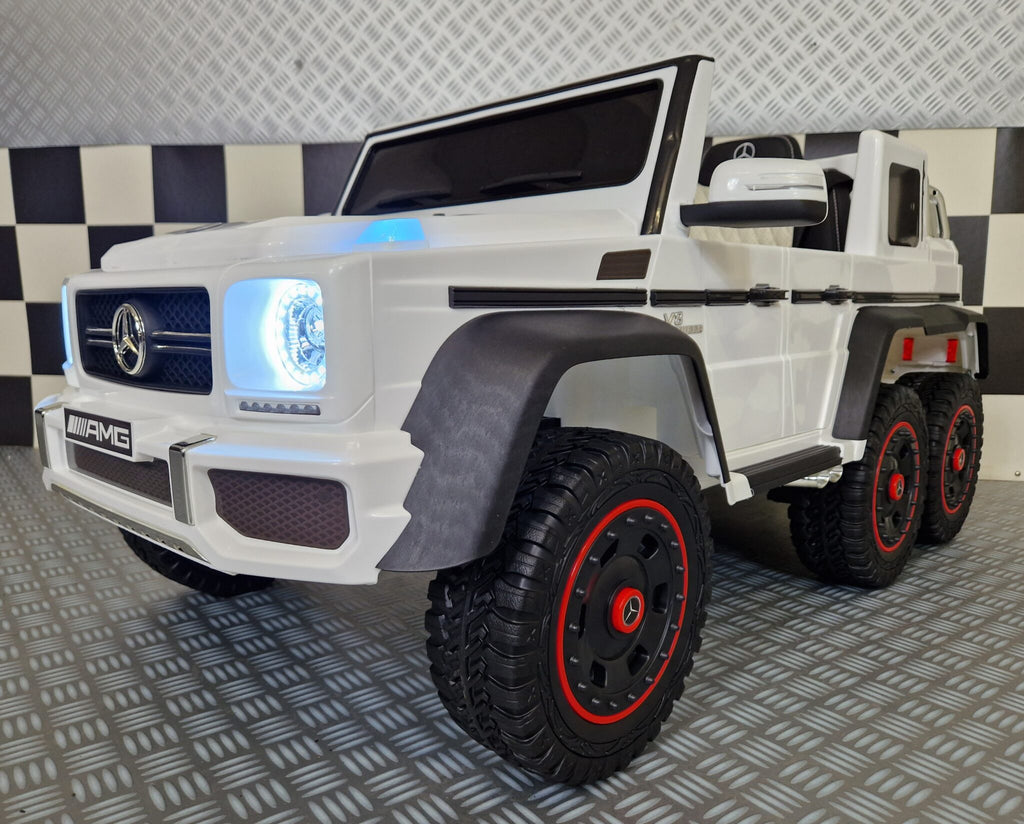 Mercedes G63 6x6 AMG Kids Ride-On – 12V White