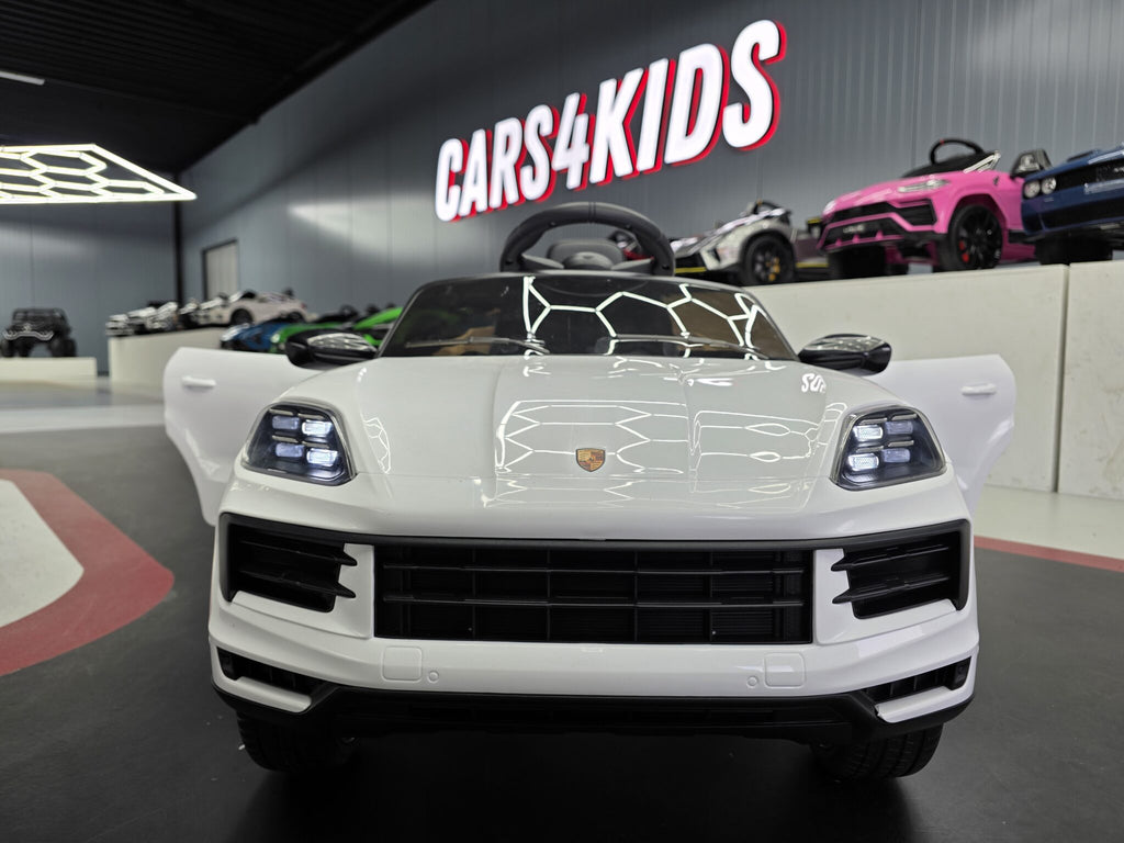 Porsche Cayenne 1-Seater Kids Ride-On – 12V White
