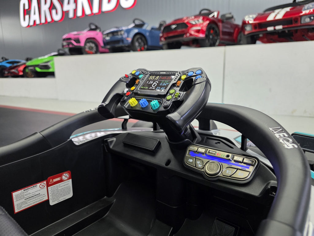 Additional view of the Mercedes Formula 1-inspired kids ride-on car