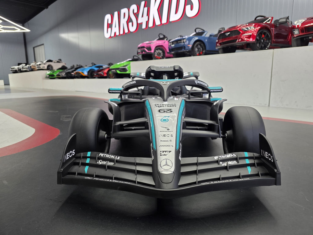 Additional view of the Mercedes Formula 1-inspired kids ride-on car