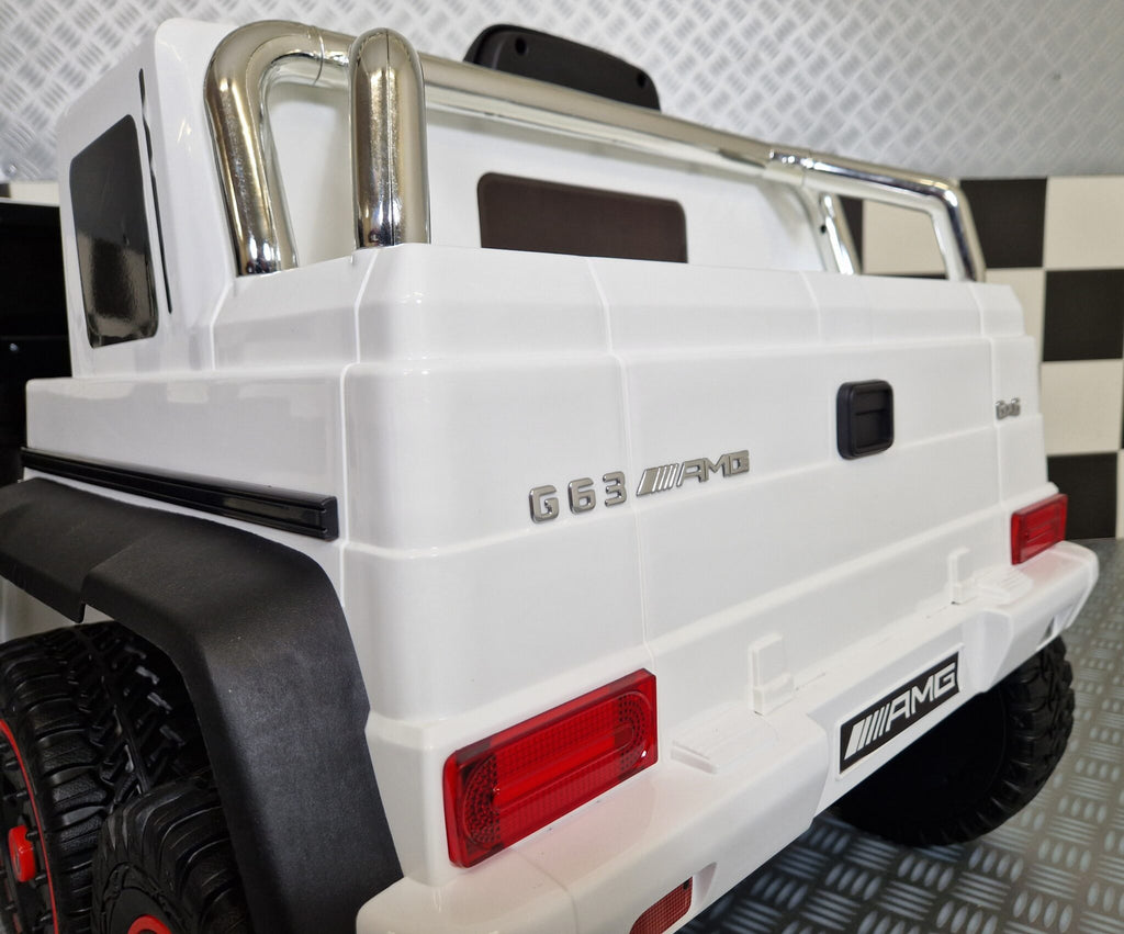 Mercedes G63 6x6 AMG Kids Ride-On – 12V White