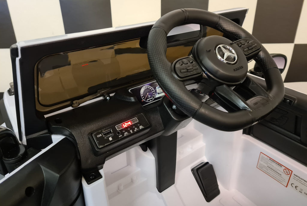 Mercedes G63 4x4 Kids Ride-On – 12V White
