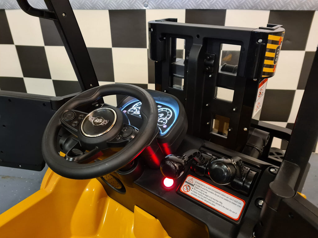Kids Forklift with Remote Control – 12V Yellow
