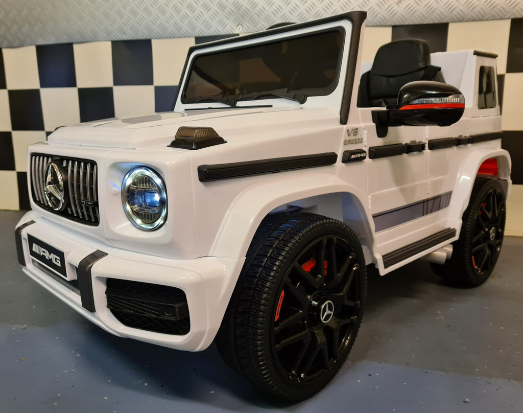 Mercedes G63 4x4 Kids Ride-On – 12V White