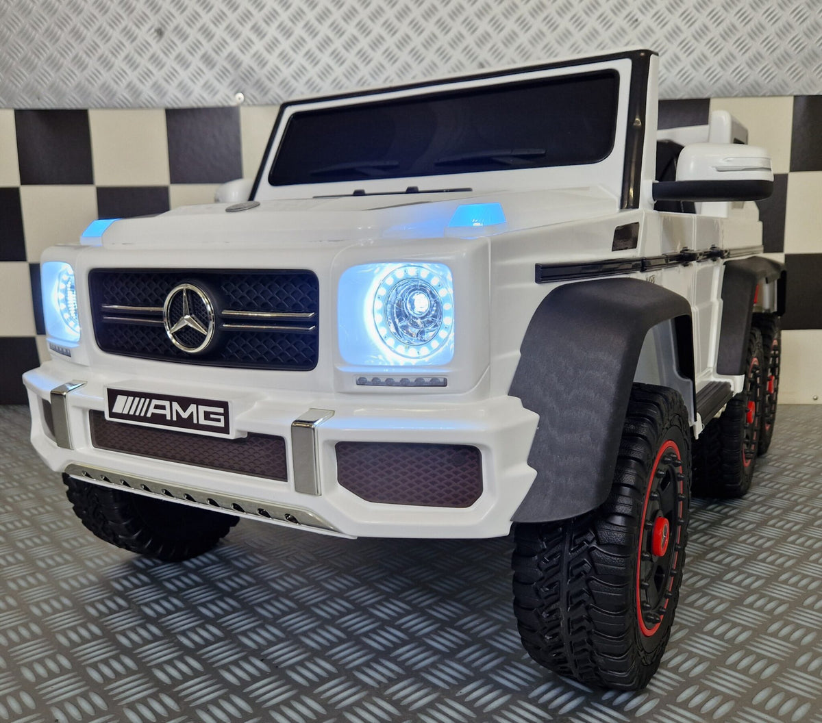 Mercedes G63 6x6 AMG Kids Ride-On – 12V White