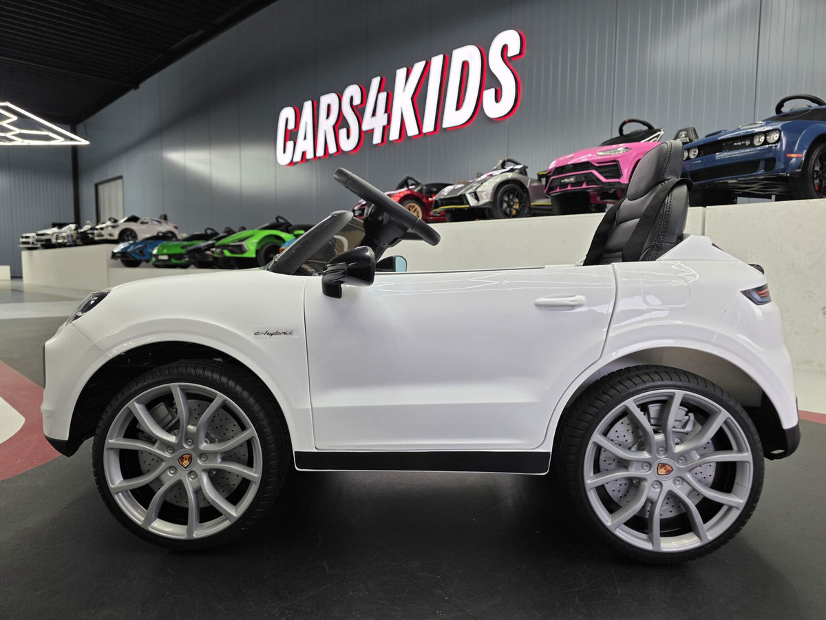 Porsche Cayenne 1-Seater Kids Ride-On – 12V White