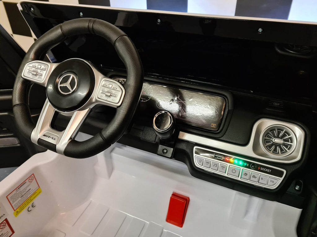 Mercedes G63 2-Seater Kids Ride-On – 24V White