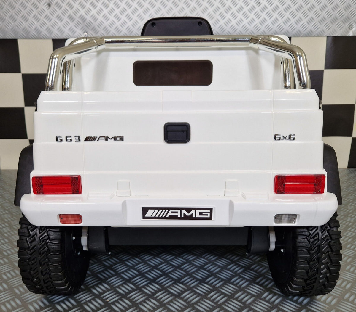 Mercedes G63 6x6 AMG Kids Ride-On – 12V White