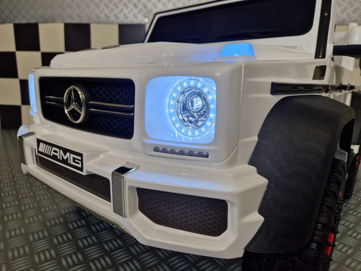 Mercedes G63 6x6 AMG Kids Ride-On – 12V White