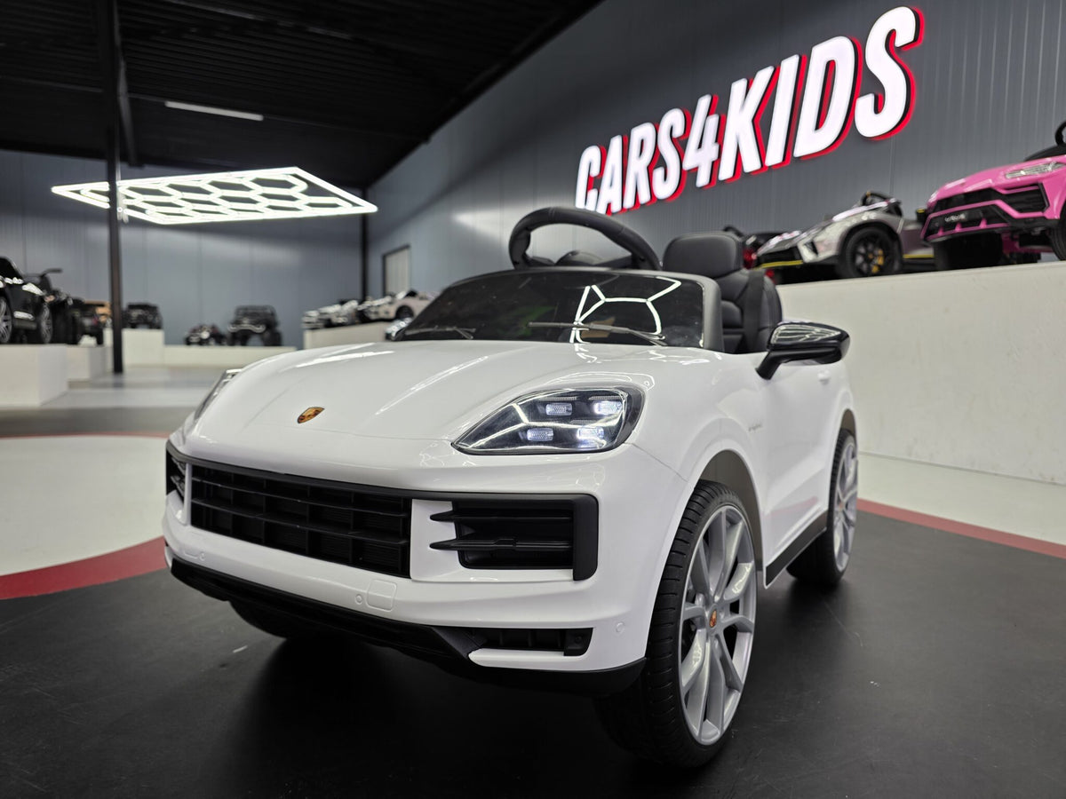 Porsche Cayenne 1-Seater Kids Ride-On – 12V White
