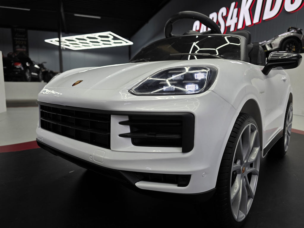 Porsche Cayenne 1-Seater Kids Ride-On – 12V White