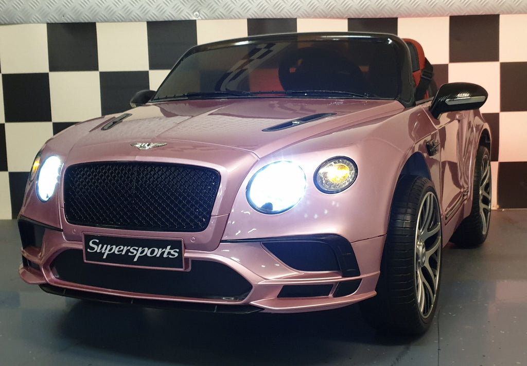 Bentley Continental Kids Ride-On – 12V Metallic Pink