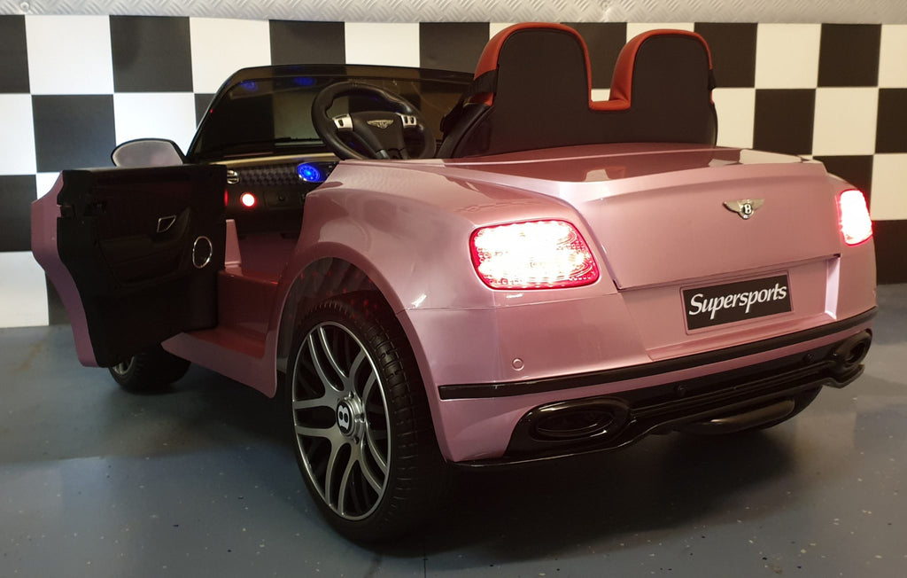 Bentley Continental Kids Ride-On – 12V Metallic Pink