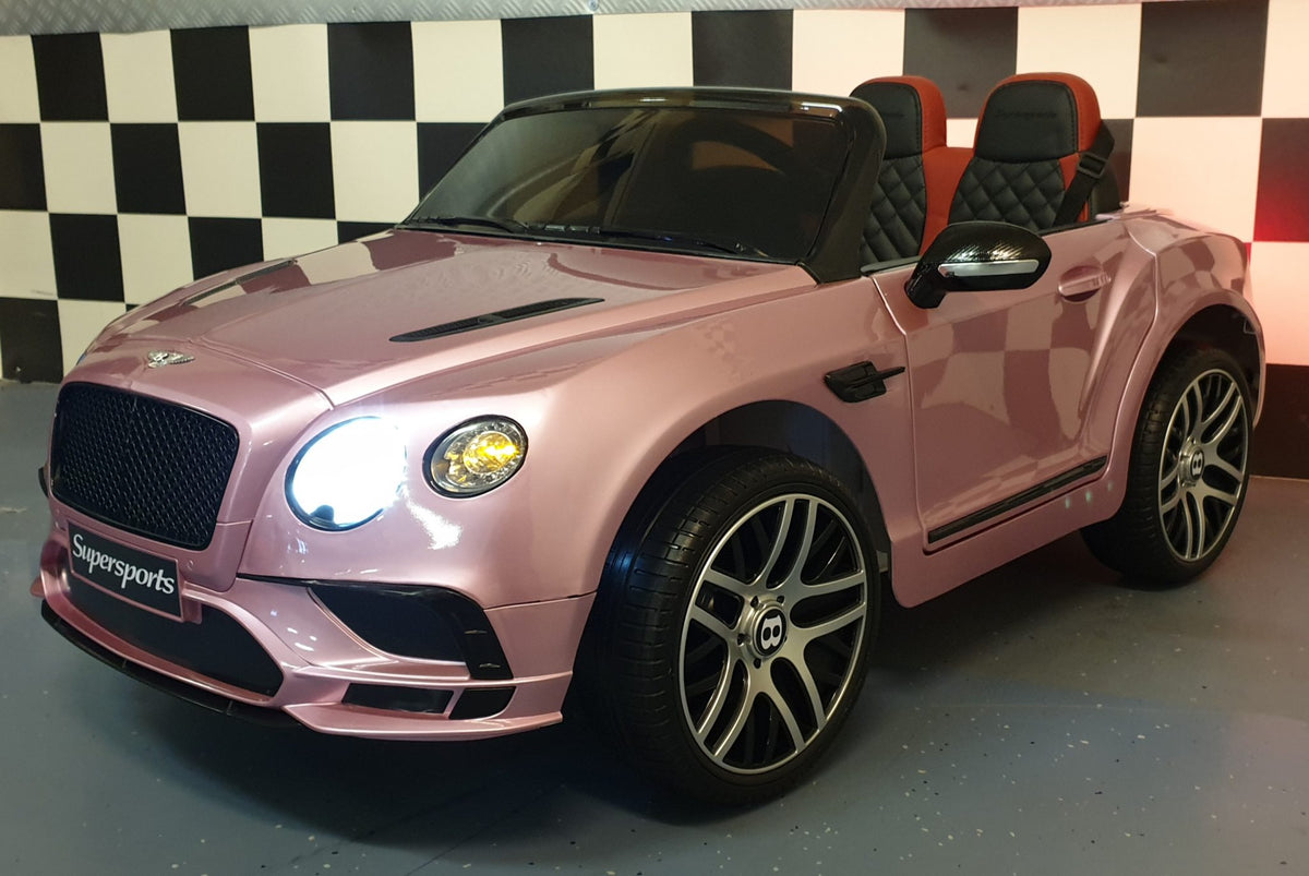 Bentley Continental Kids Ride-On – 12V Metallic Pink
