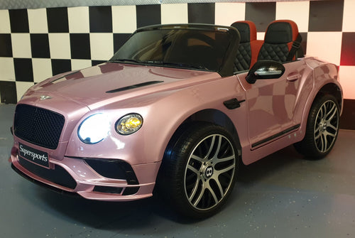 Bentley Continental Kids Ride-On – 12V Metallic Pink